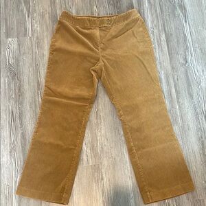 VTG 80s Ann Taylor Womens Corduroy Pants Straight Leg Boho Light Brown SZ 16